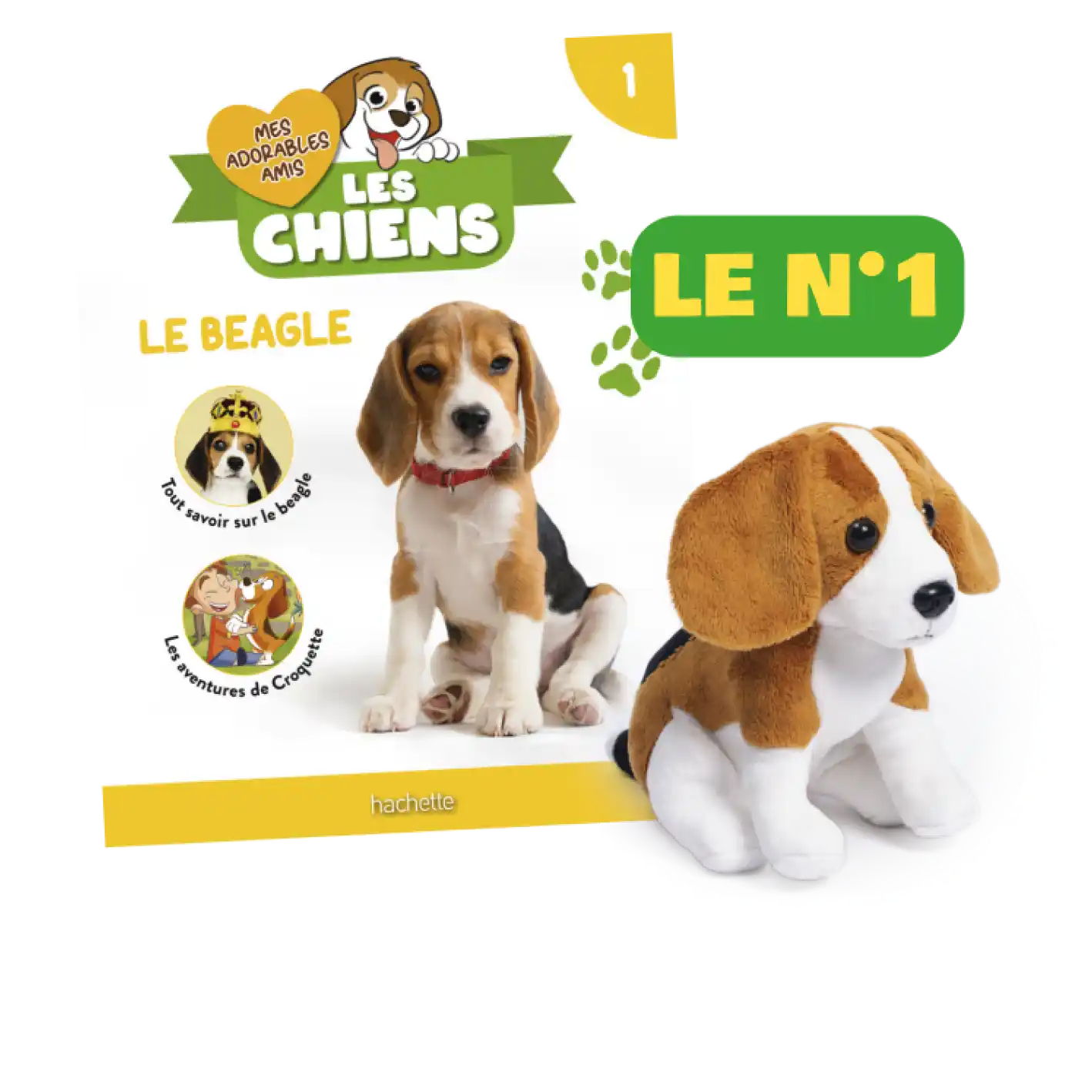 Le N°1 : Le fascicule + la peluche Beagle