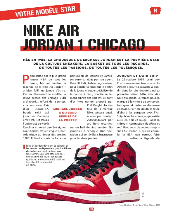 Fiches encyclopédiques sneakers Air Jordan 1